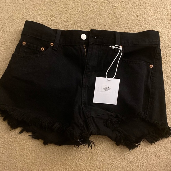 black jean shorts - Picture 2 of 3